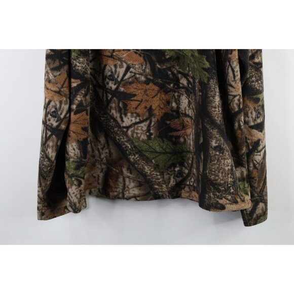 Vintage 90s Streetwear Mens Large Distressed Camouflage Fleece Hoodie Sweatshirt - Picture 12 of 12